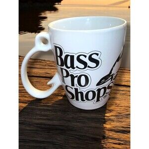 Bass Pro Shops Get Hooked Oversized Coffee Mug Cup Fishing Hook Handle Fisherman